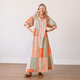 Apricot Colorful Stripe Oasis Dress