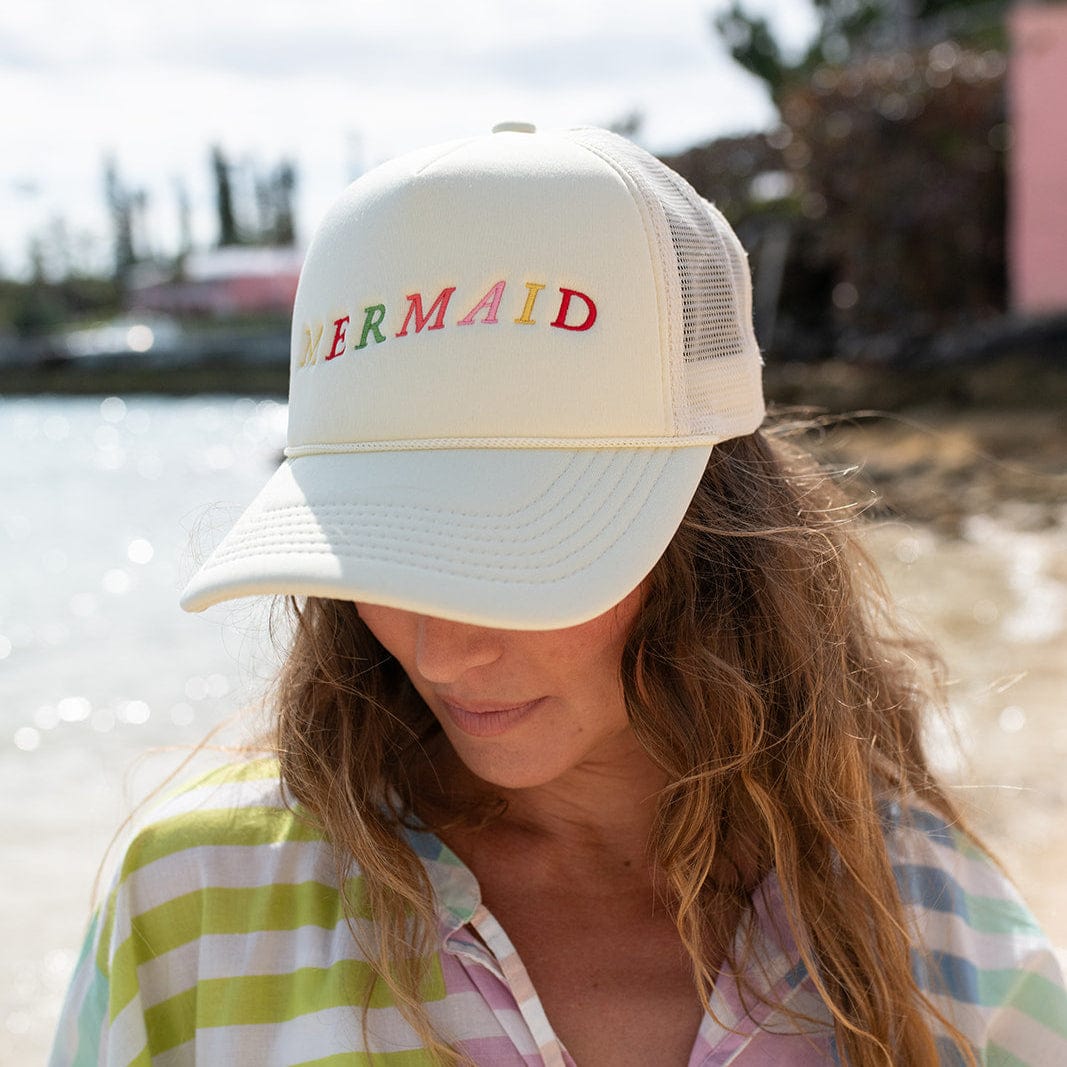 Mermaid Embroidered Trucker Hat – Sunshine Tienda®