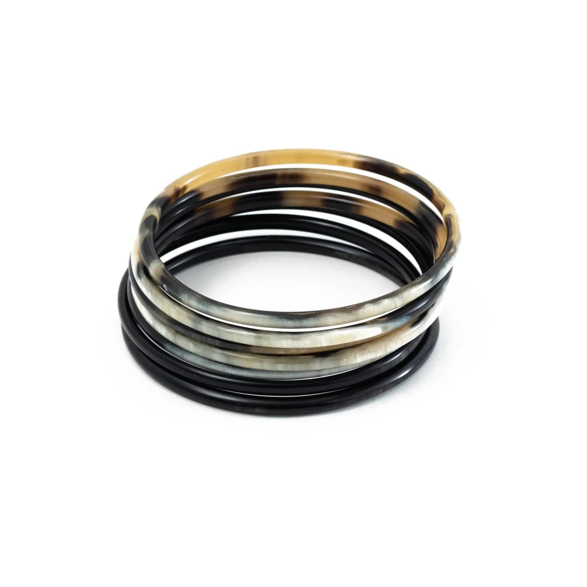 Sunshine Tienda Natural Horn Bangle Set