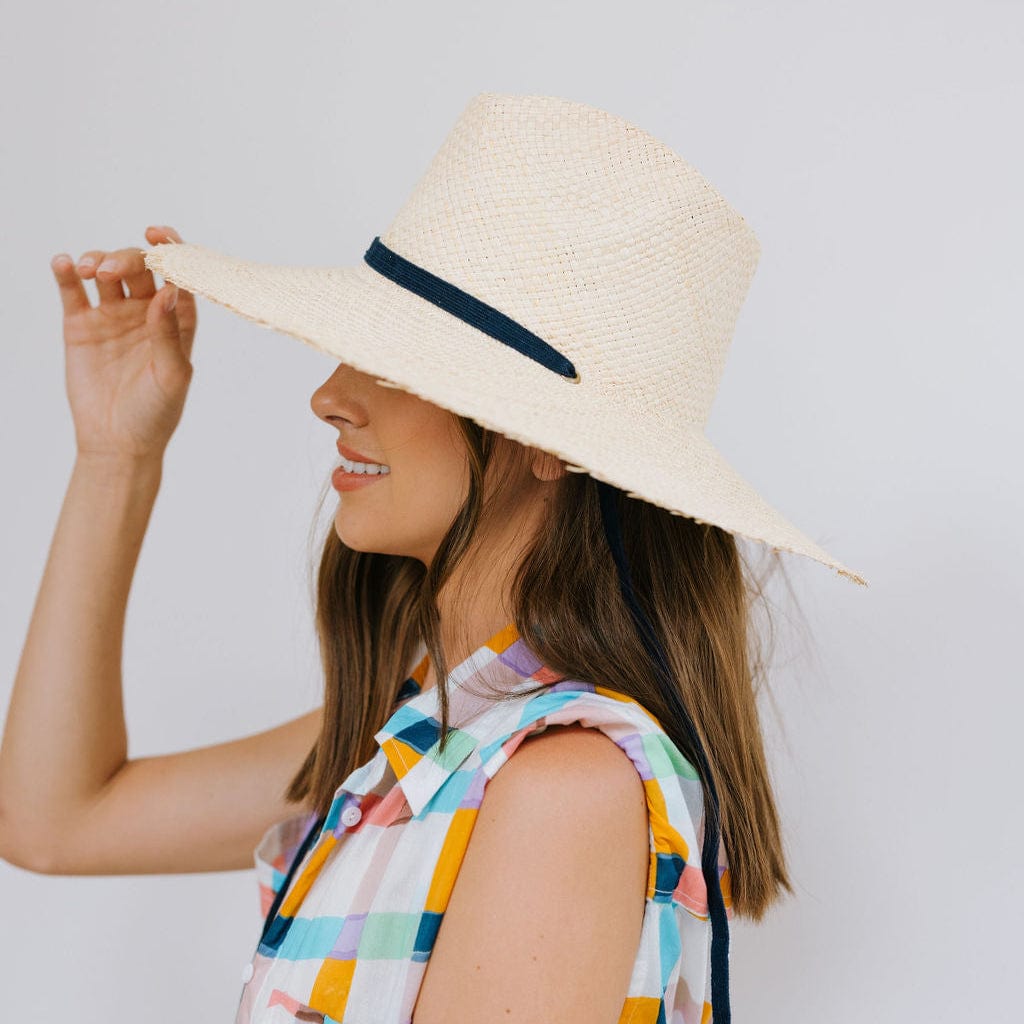 Sunshine Tienda® Natural Wide Brimmed Palm Fringe Hat