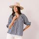 Navy Gingham Lucia Top