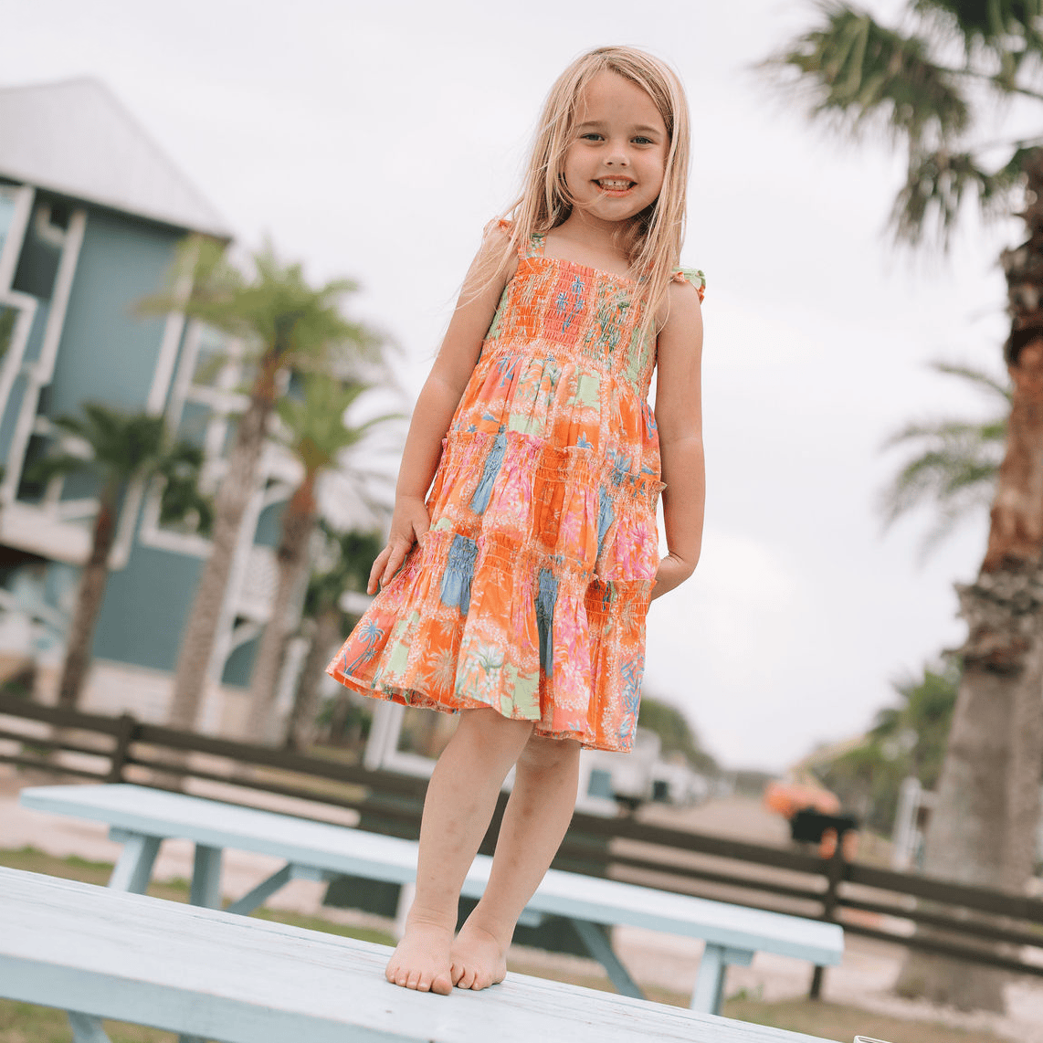 Patchwork Palm Kids Rio Dress – Sunshine Tienda®