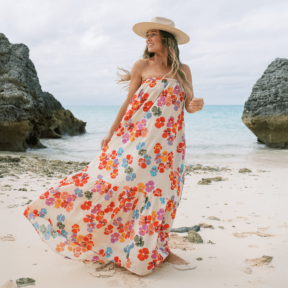 Rainbow Flower Palm Dress XXL Rainbow Flower Palm Dress XXL