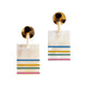 Rainbow Stripe Block Earrings