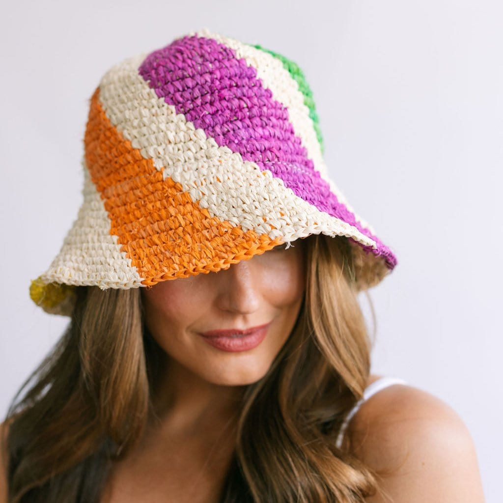 Rainbow Wave Sun Hat – Sunshine Tienda® display picture 3