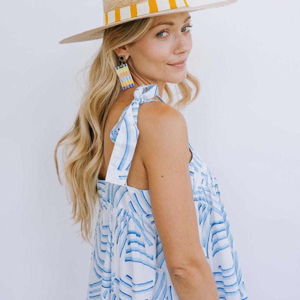 Sunshine Tienda® Shark Stripe Florence Dress