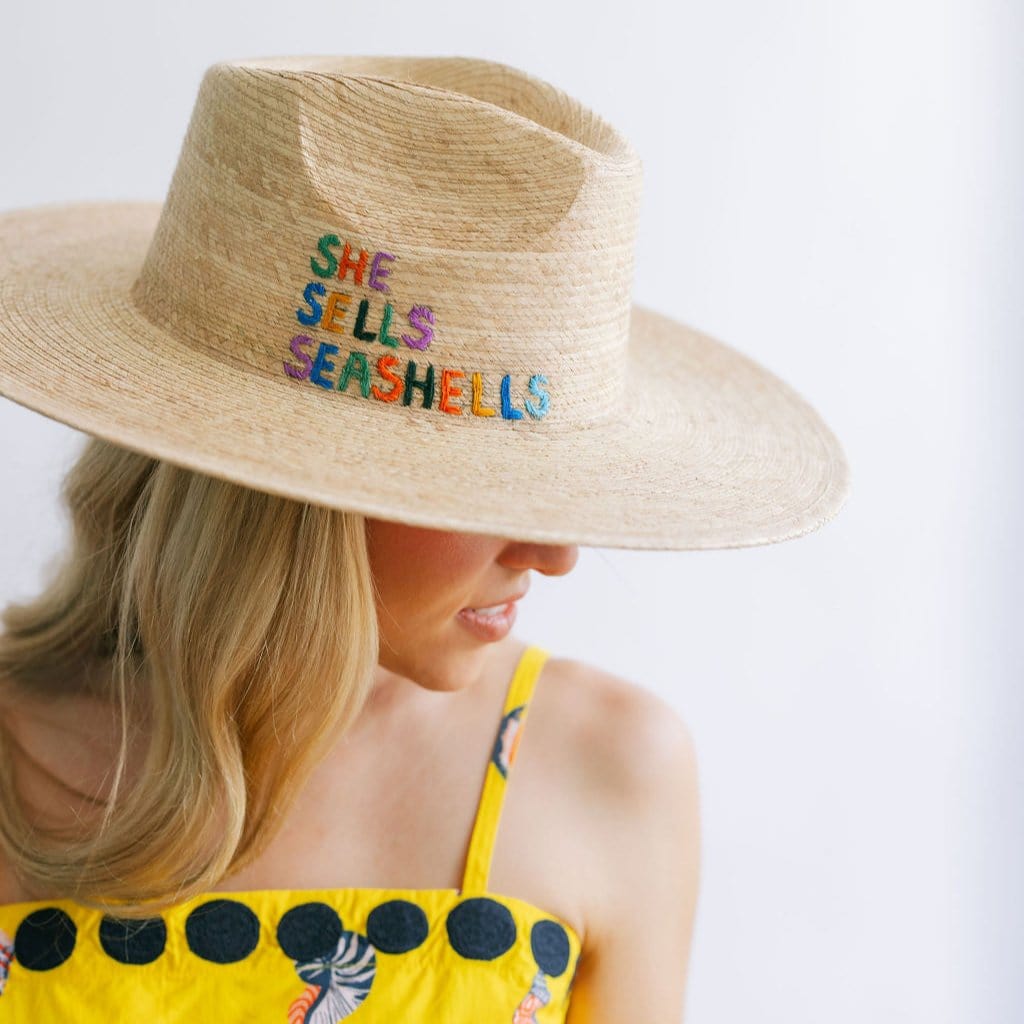 Sunshine Tienda® She Sells Seashells Palm Hat