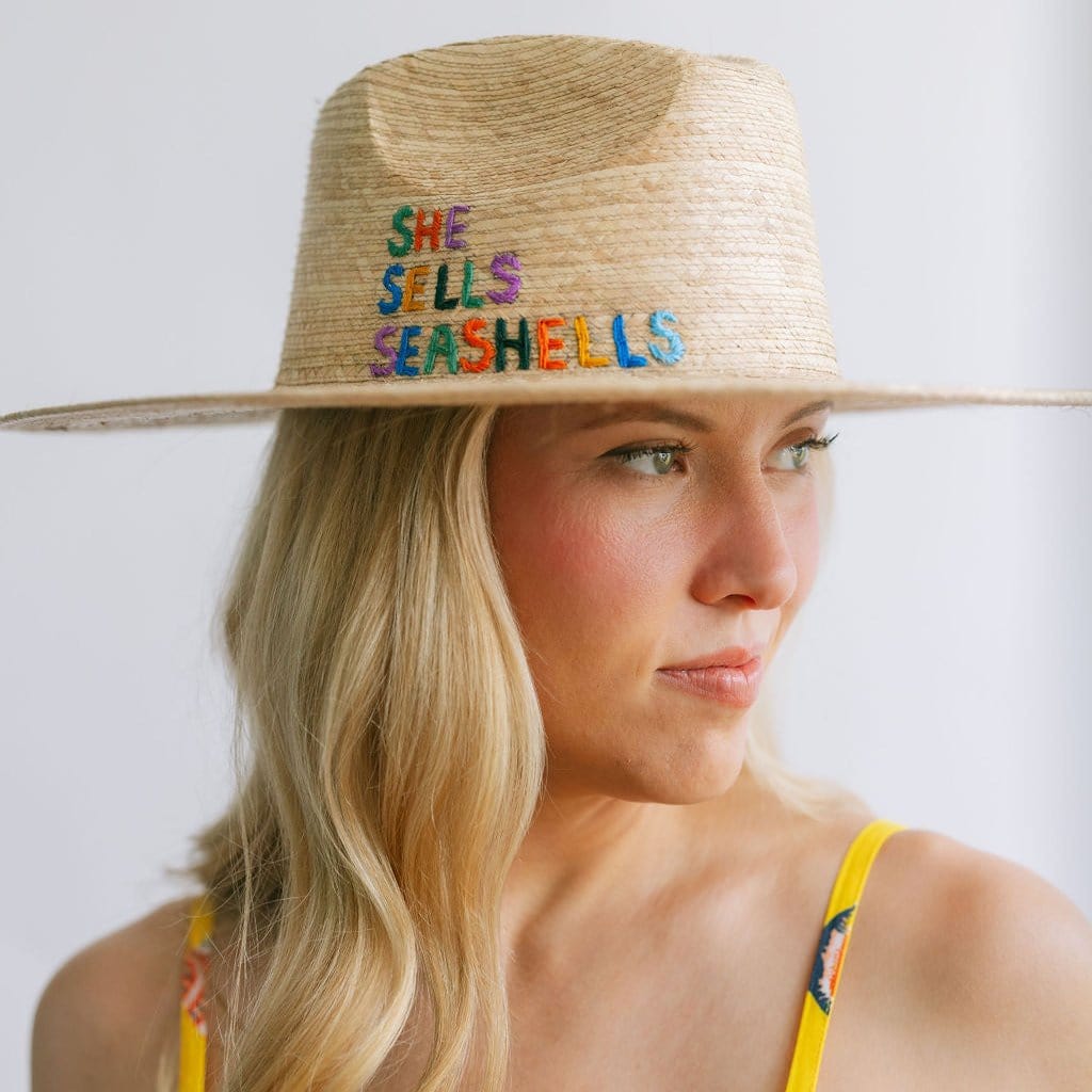 Sunshine Tienda® She Sells Seashells Palm Hat