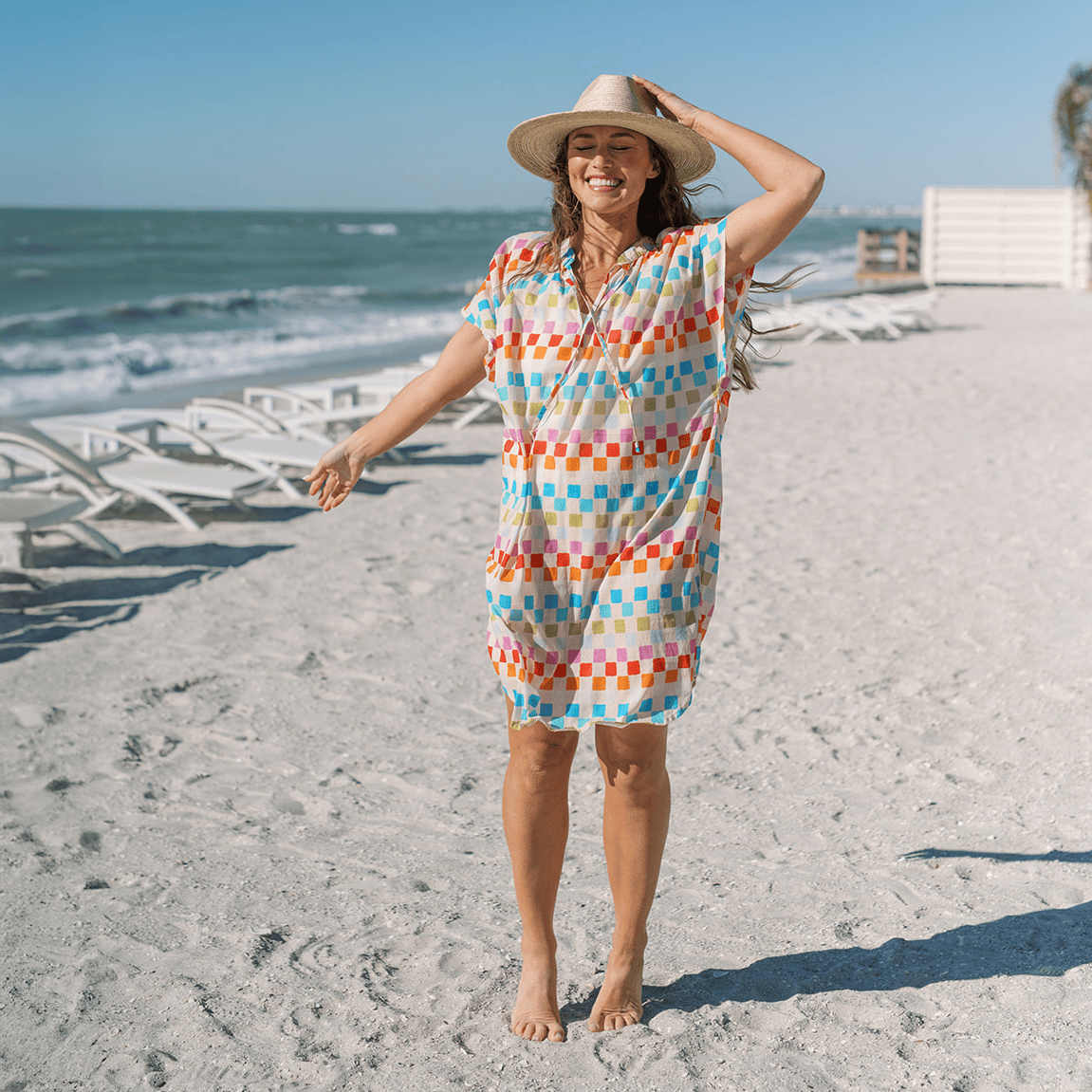 Summer Camp Geo Cove Cover-Up XL