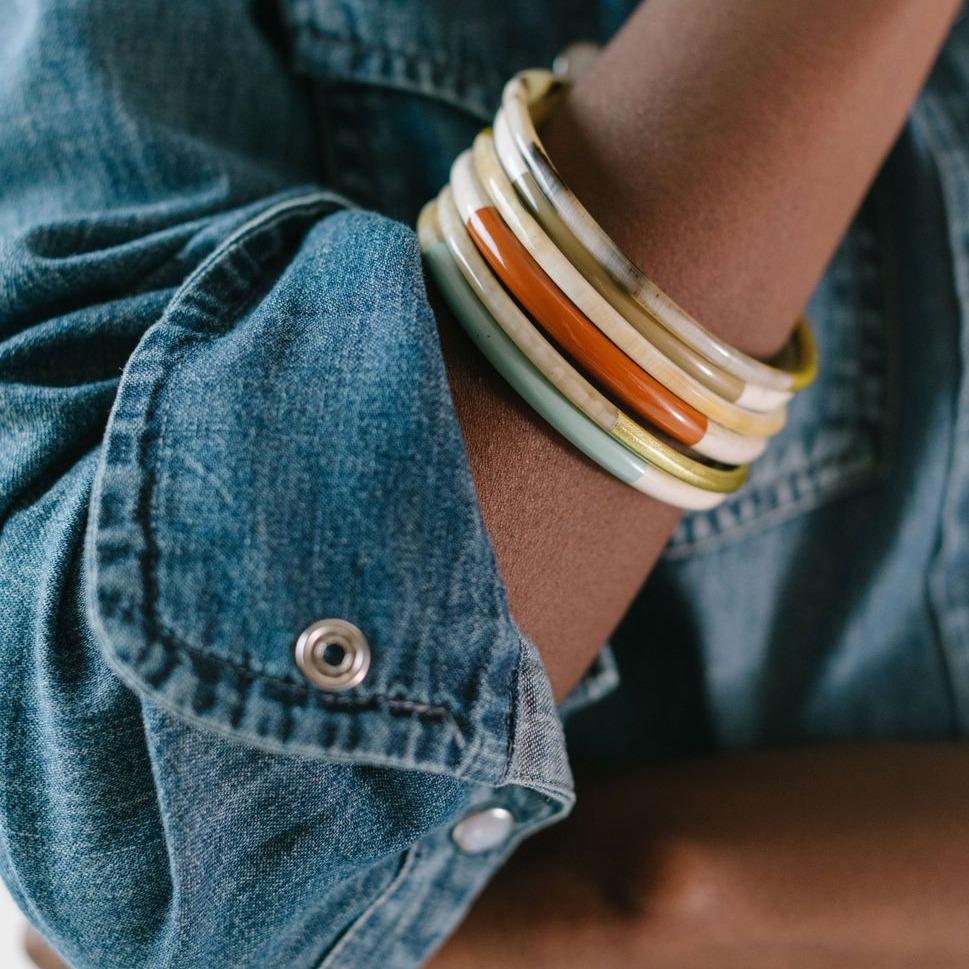 Sunshine Tienda® Autumn Metallic Bangle Set