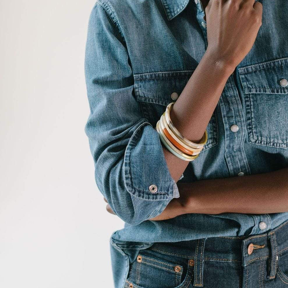 Sunshine Tienda® Autumn Metallic Bangle Set