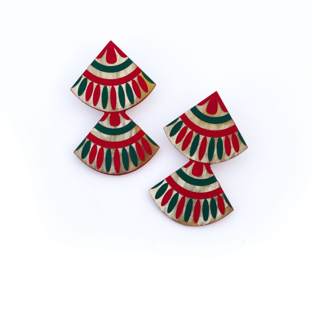Sunshine Tienda® Navidad Double Tile Earring