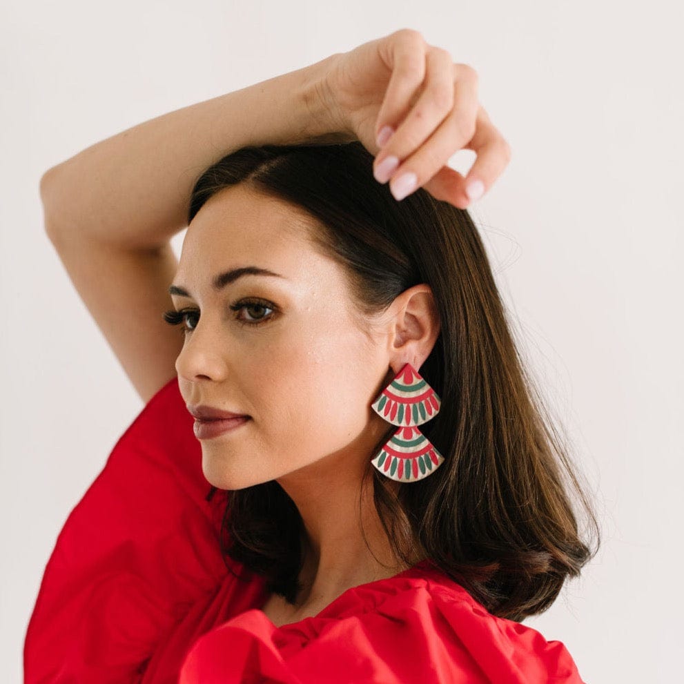 Sunshine Tienda® Navidad Double Tile Earring