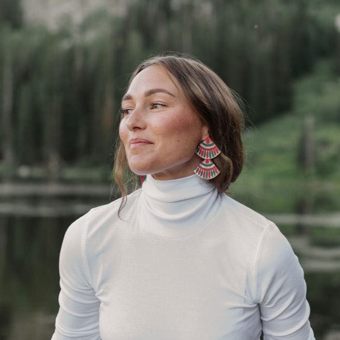 Sunshine Tienda® Navidad Double Tile Earring