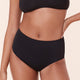 The High Waist Bikini Bottom - Eco Nylon - Black