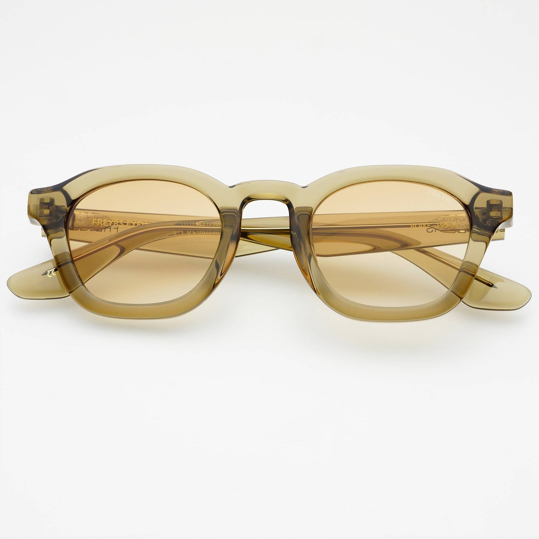 FREYRS Eyewear Blake Acetate Unisex Round Sunglasses   : Brown Olive