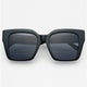 Bon Chic Acetate Oversized Square Sunglasses: Black