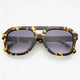 Voyager Acetate Oversized Aviator Sunglasses: Yellow tortoise