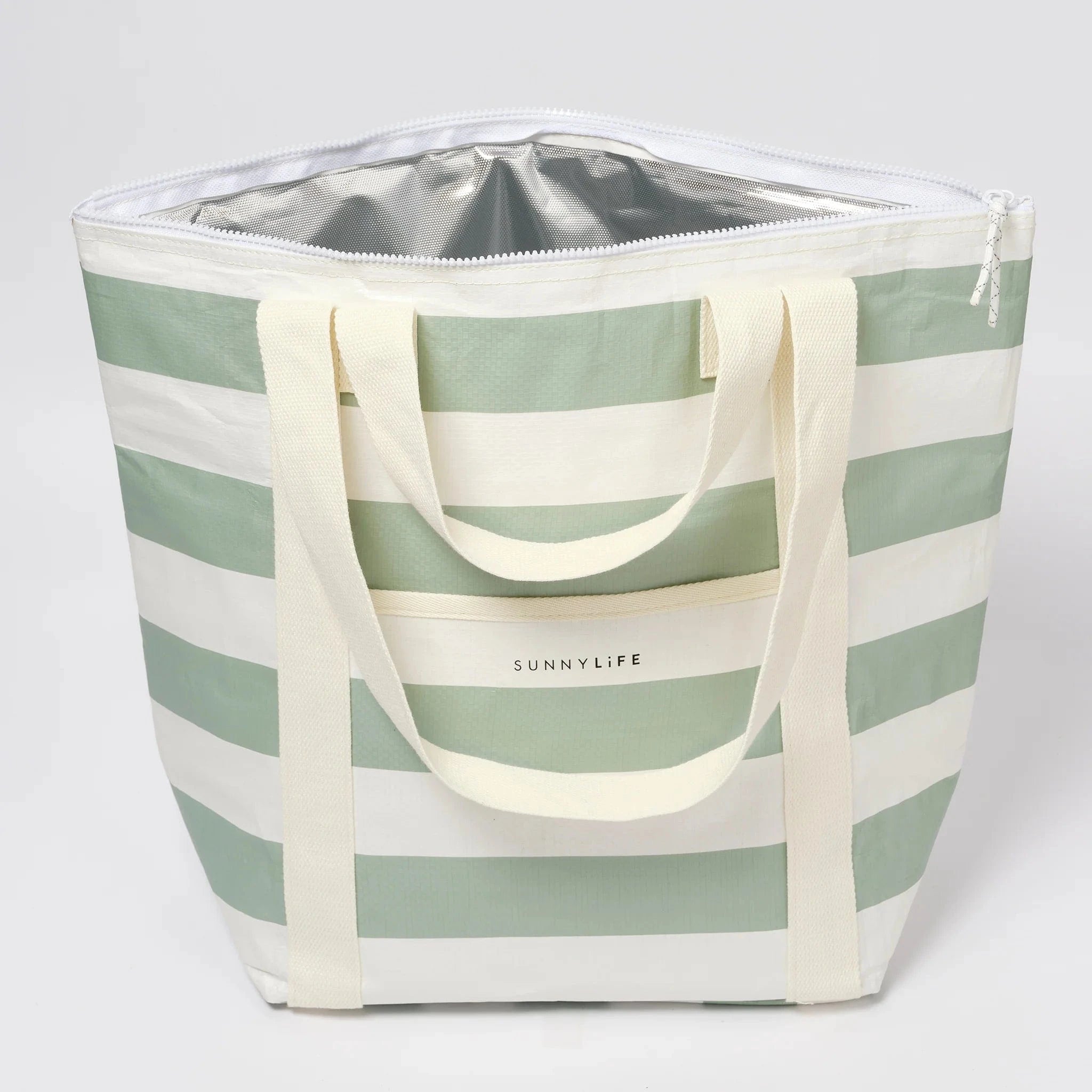 Packable Striped Cooler La Palma Sage Stripe