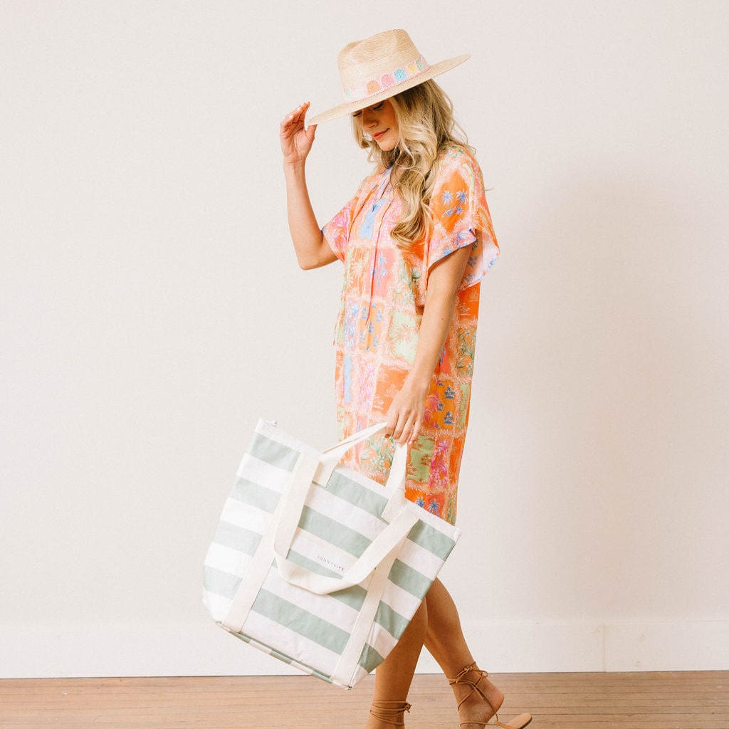 Packable Striped Cooler La Palma Sage Stripe - Thumbnail 2