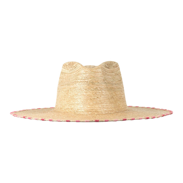 Women\'s Sunshine Tienda Beige Palm Hat with Strawberry Band One Size Adelina Palm Hat – Sunshine Tienda® main image 3