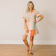Apricot Colorful Stripe Getaway Mini Dress