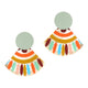 Apricot Sunset Tile Earrings
