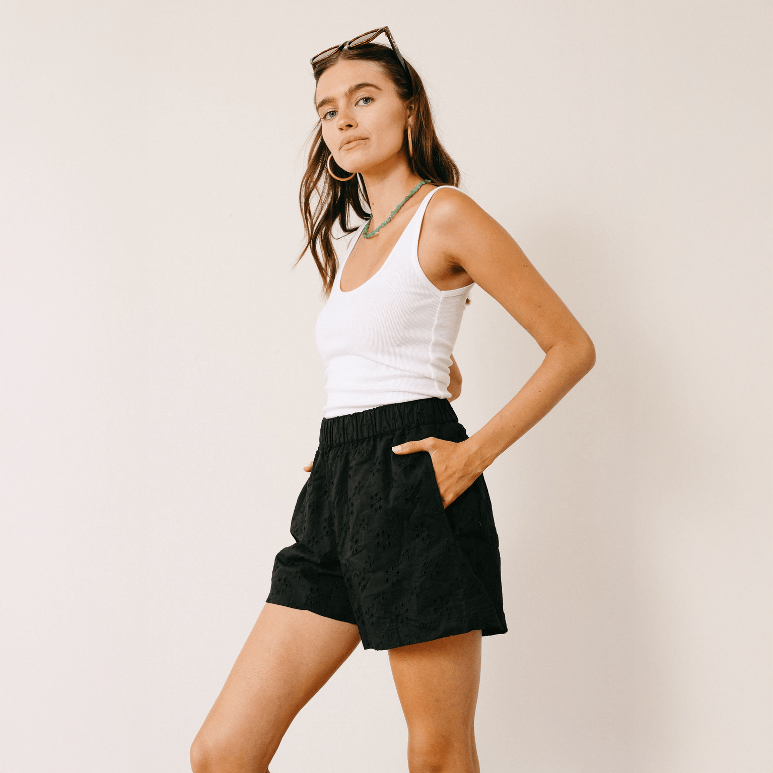 black bermuda dress shorts Luvamia High Waisted Women's Dressy Casual Black Bermuda Shorts