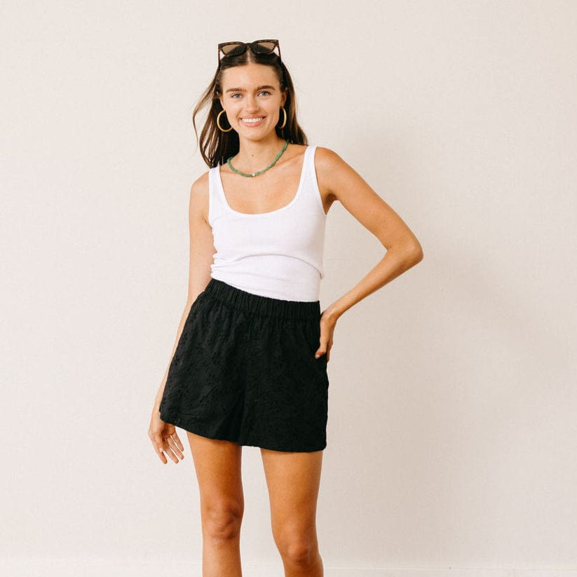 Eyelet Bermuda Short