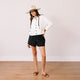 Black Eyelet Bermuda Short