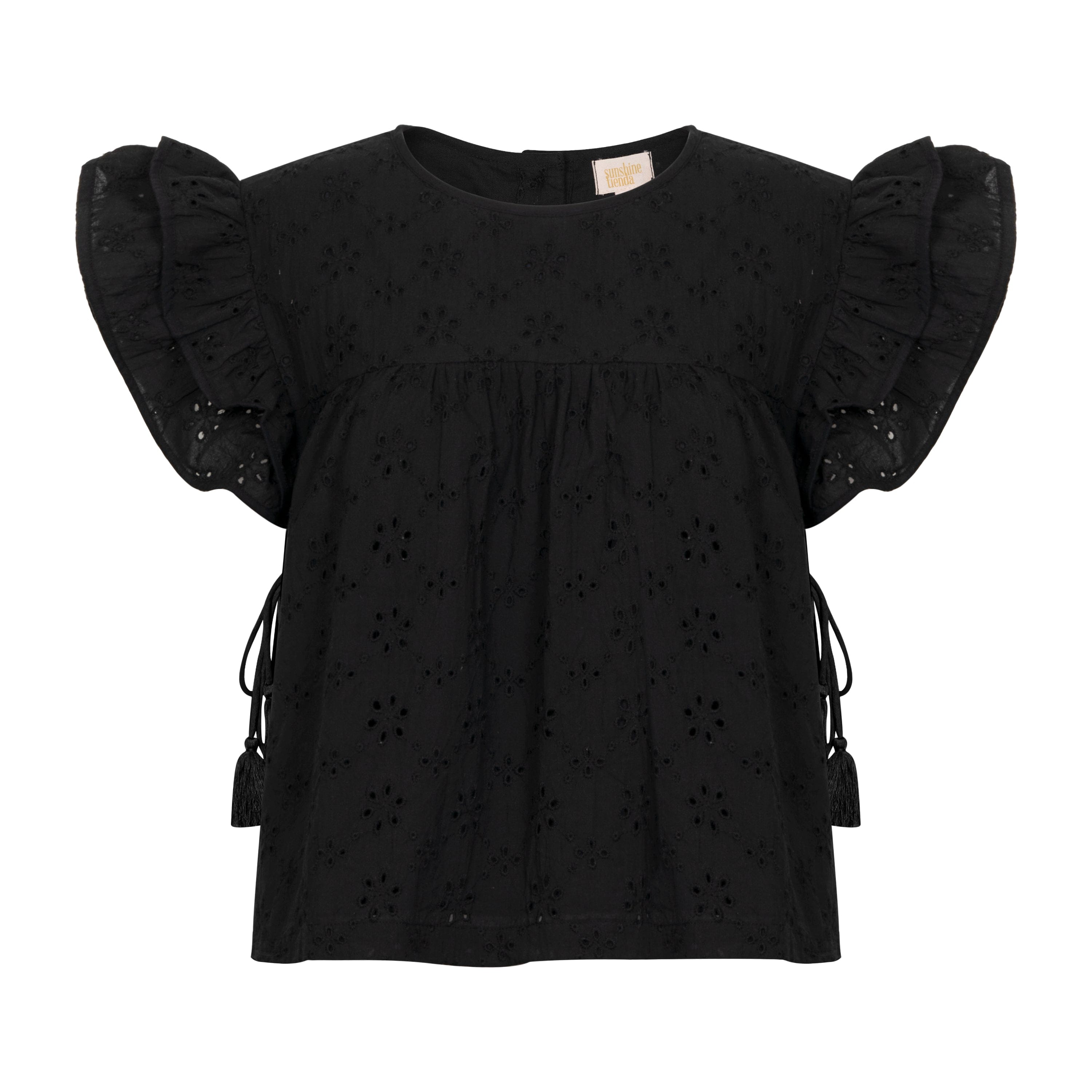 Black Eyelet Lottie Top – Sunshine Tienda®