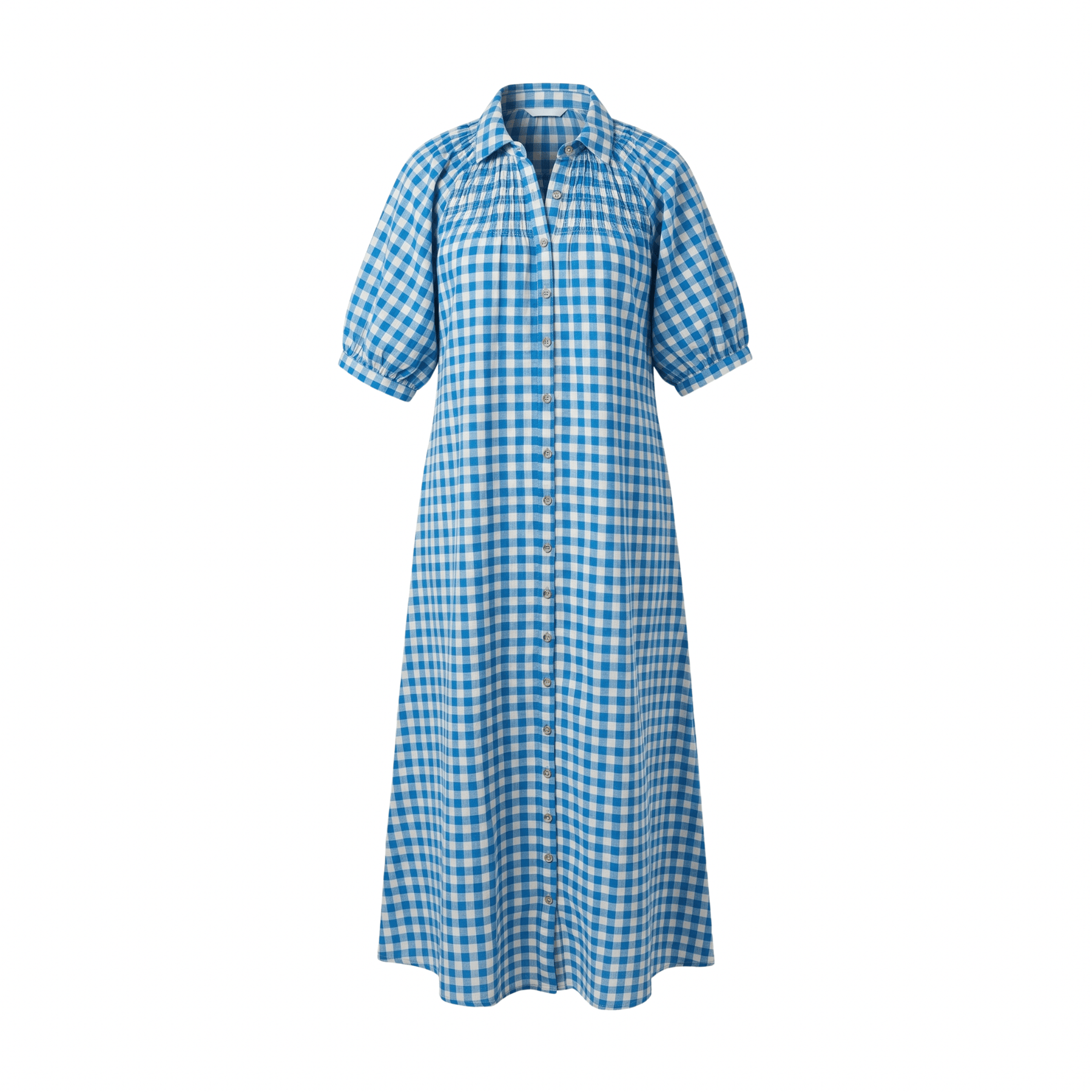 Sunshine Tienda® Blue Bay Gingham Oasis Dress