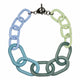 Blue Colorblock Link Necklace