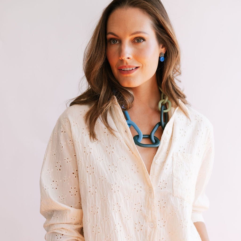 Sunshine Tienda® Blue Colorblock Link Necklace
