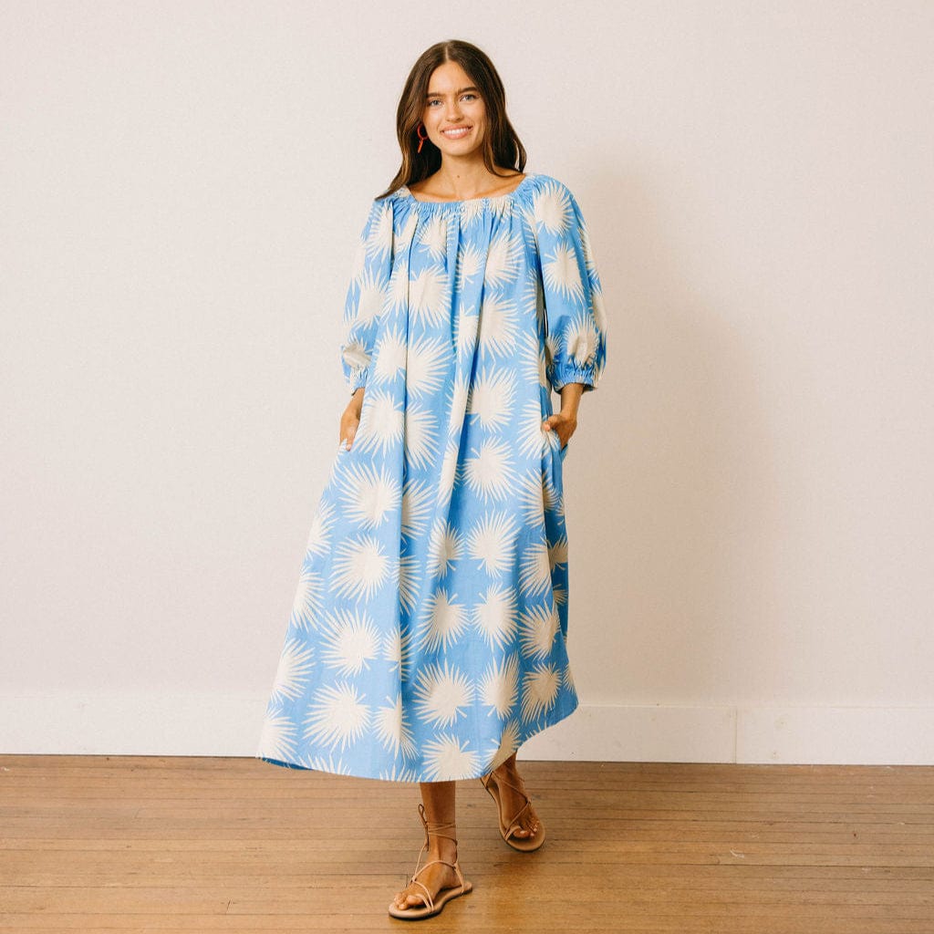 Blue Palm Geo Ace Dress L