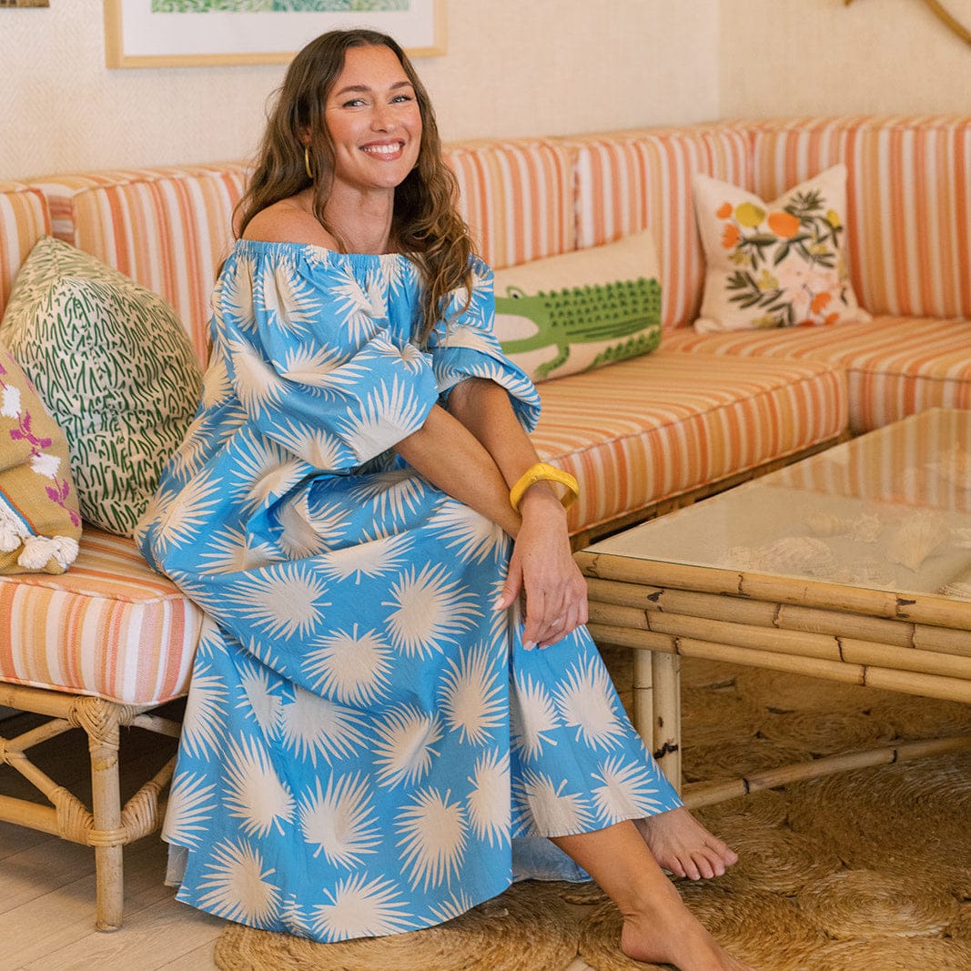 Blue Palm Geo Ace Dress L Blue Palm Geo Ace Dress L
