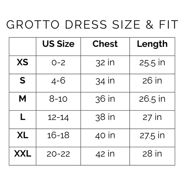 Sunshine Tienda® Blue Palm Geo Grotto Dress #sizechart