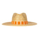 Bright Orange and White Palm Hat