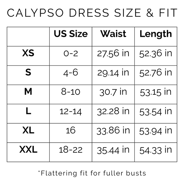 Sunshine Tienda® Cabana Stripe Calypso Dress #sizechart