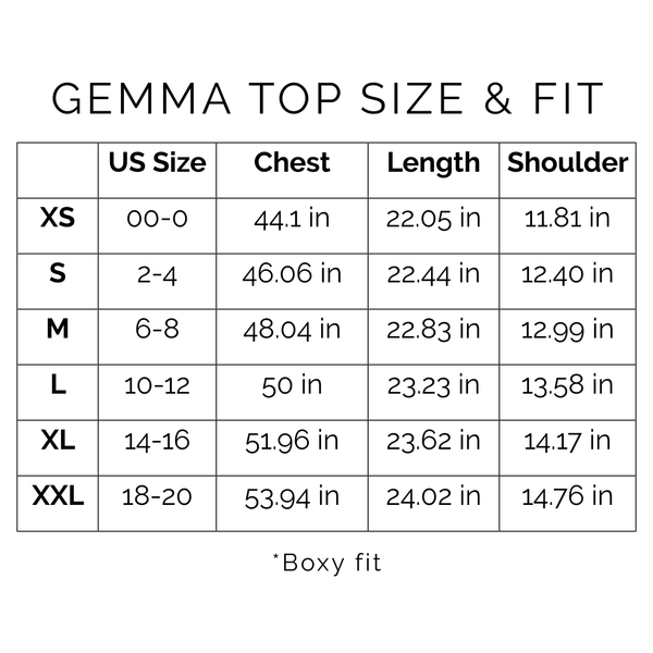 Sunshine Tienda® Cabana Stripe Gemma Top #sizechart