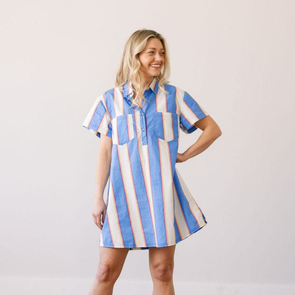 chinese dress ladies Cabana Stripe Getaway Mini Dress