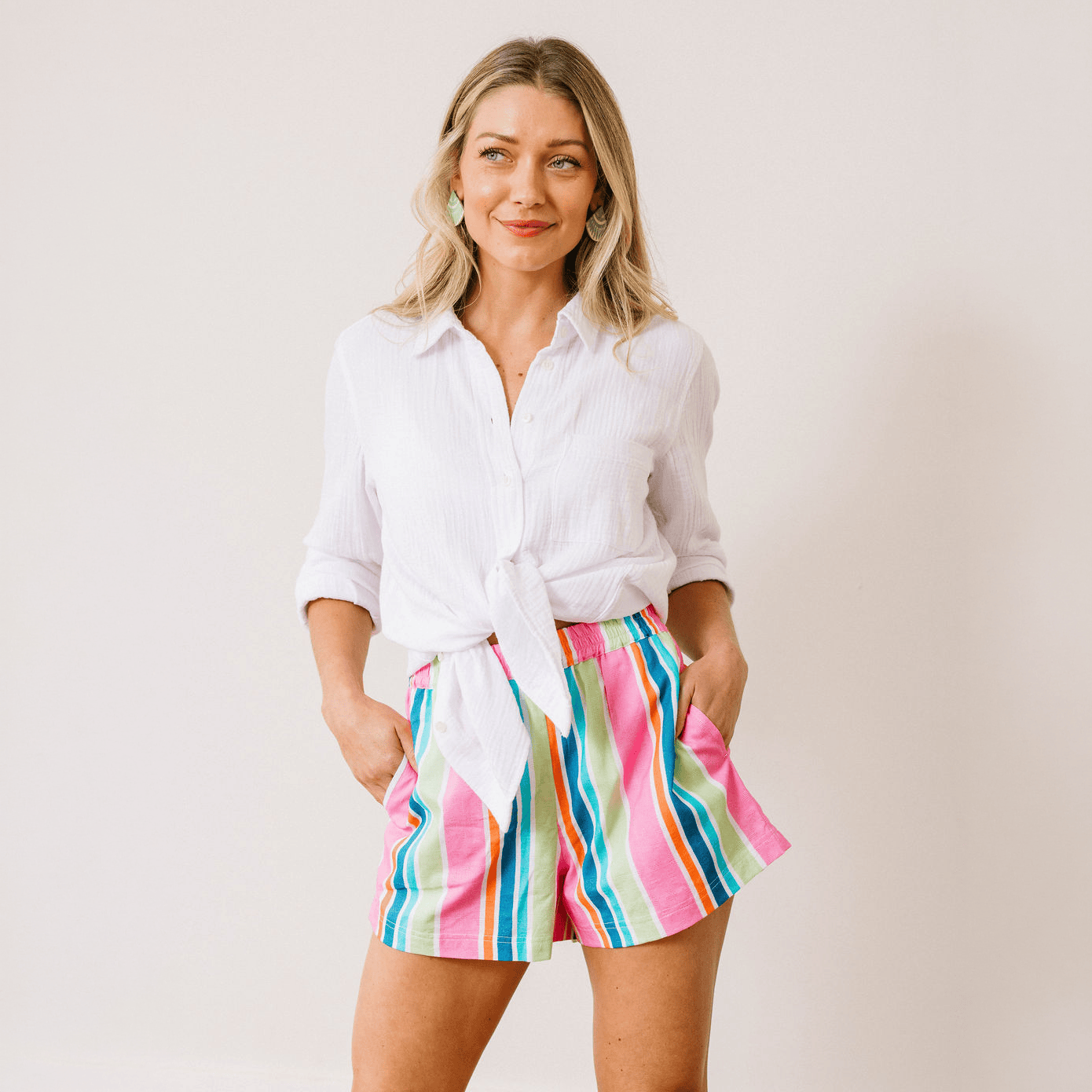 Sunshine Tienda® Castaway Stripe Bermuda Short