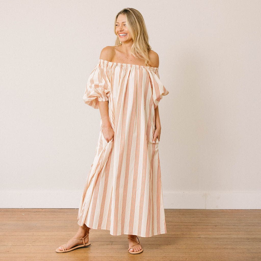 Cherry Pinstripe Ace Dress – Sunshine Tienda®