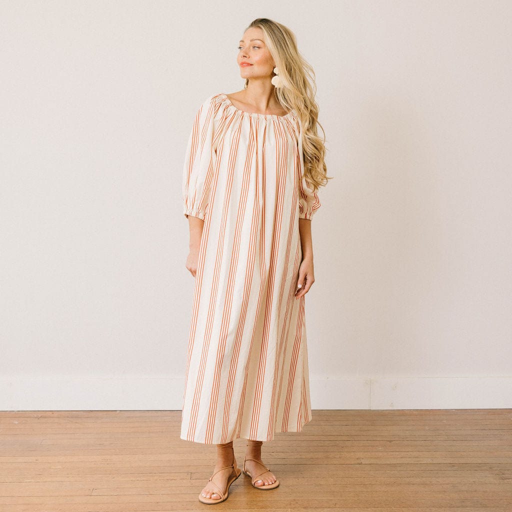 Cherry Pinstripe Ace Dress – Sunshine Tienda®