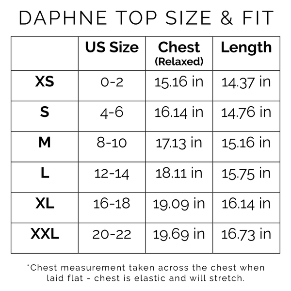 Sunshine Tienda® Cherry Pinstripe Daphne Top #sizechart