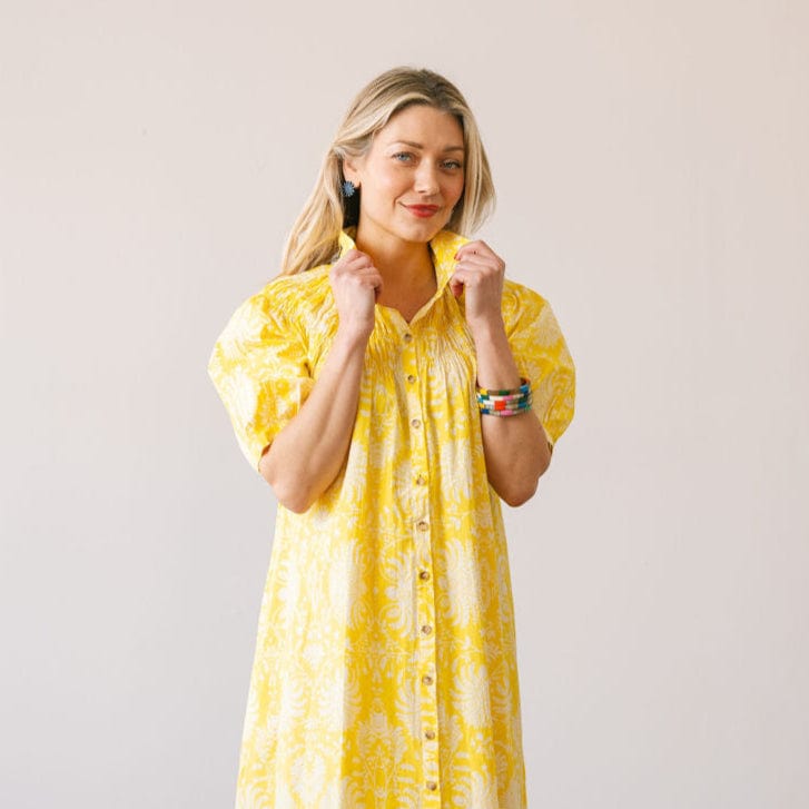 Citron Gilded Palm Oasis Dress XS Citron Gilded Palm Oasis Dress XS
