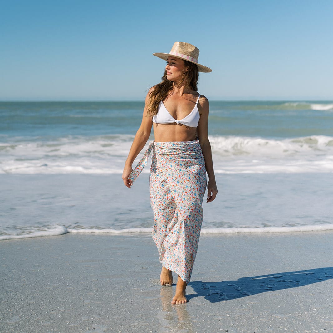 Sunshine Tienda® Coastal Daisies Tie Sarong
