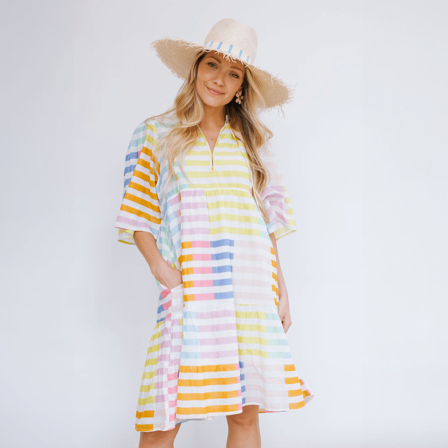 Sunshine Tienda® Colorful Stripe Bondi Dress