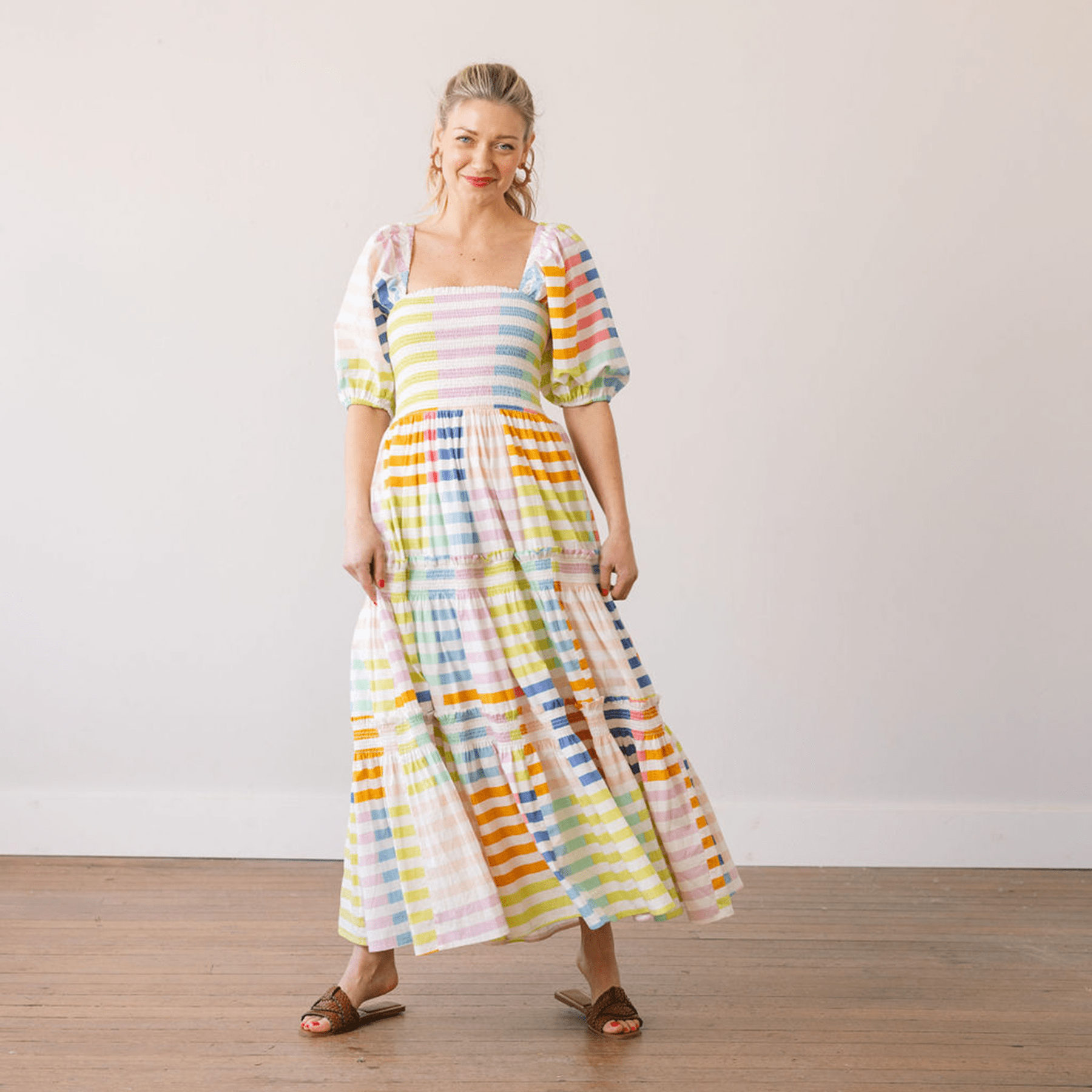 Sunshine Tienda® Colorful Stripe Tula Dress
