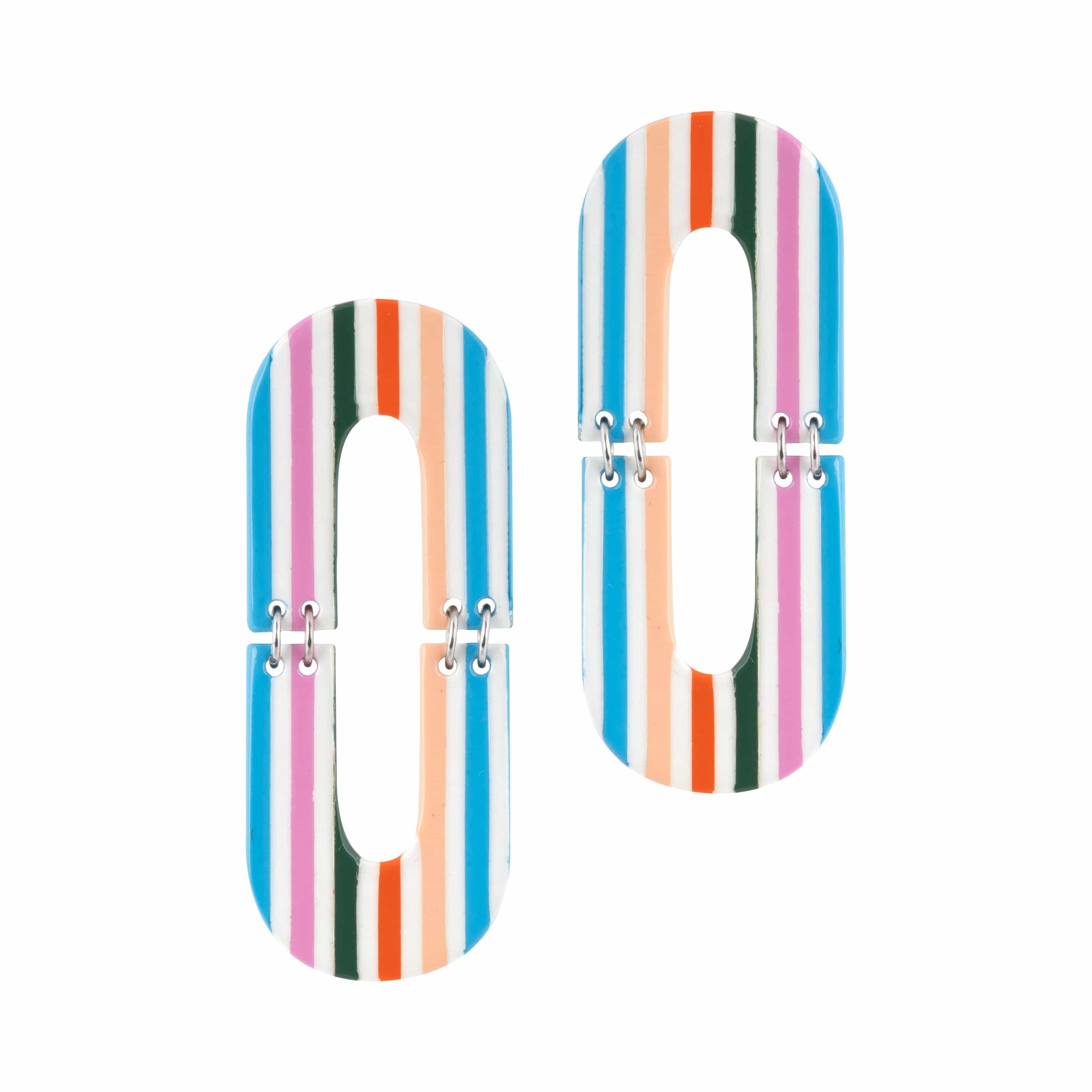 Sunshine Tienda® Colorful Striped Rancher Earrings